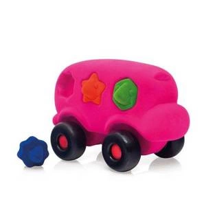 Autobus sorter z 6 klockami sensoryczny różowy, Rubbabu
