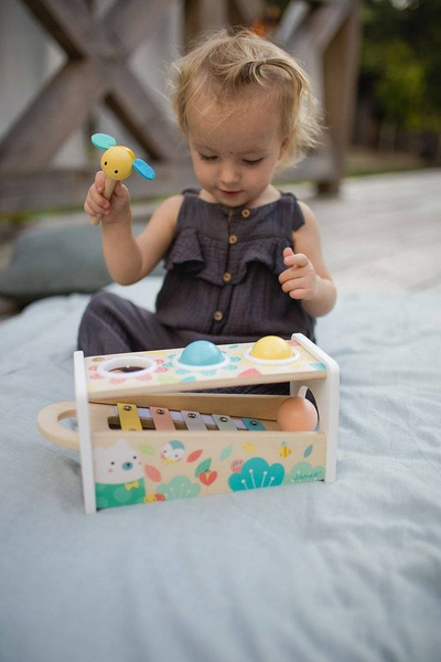 Drewniane cymbałki z kulodromem Pure 12 m+, Janod