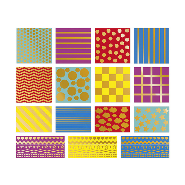 Zestaw kreatywny - naklejki Figury geometryczne, dla dzieci, 18 m+, Janod