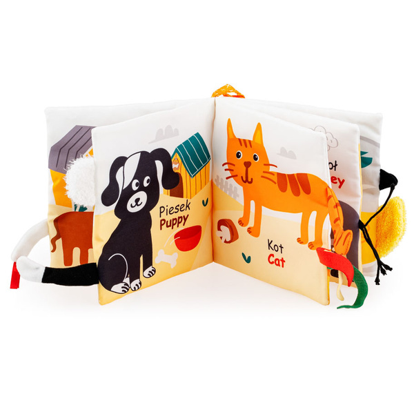 Książeczka sensoryczna Mieszkańcy Farmy dla dzieci, 0 m+, Jolly Baby