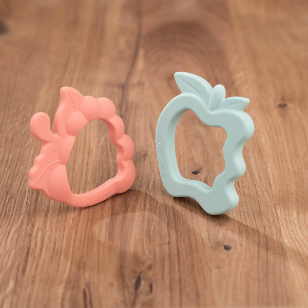 Silikonowe Gryzaki Owoce 2-pak, Giligums