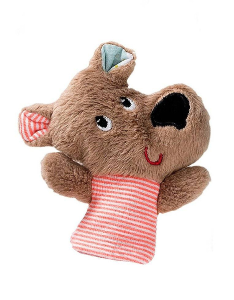 Książeczka z mini-pacynką na palec wielofunkcyjna Buziaki dla Cezara Niedźwiadek Cesar 12 m +, Lilliputiens