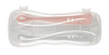 Zestaw 2 łyżeczek silikonowych w podróżnym etui 4 m+ Old Pink, Beaba
