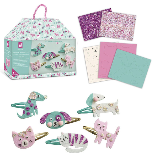 Zestaw kreatywny do tworzenia biżuterii - spinki, dla dzieci, 5 lat+, Janod