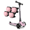 Zestaw: Scoot and Ride HK3 Hulajnoga dla dzieci 3+ z kółkami LED, kolor: Rose + ochraniacze rozm. S