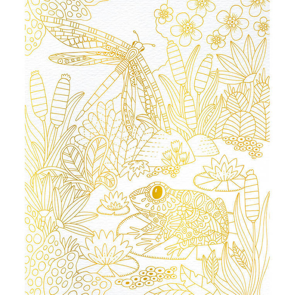 Zestaw kreatywny Złote kontury Ogród 6+, Janod