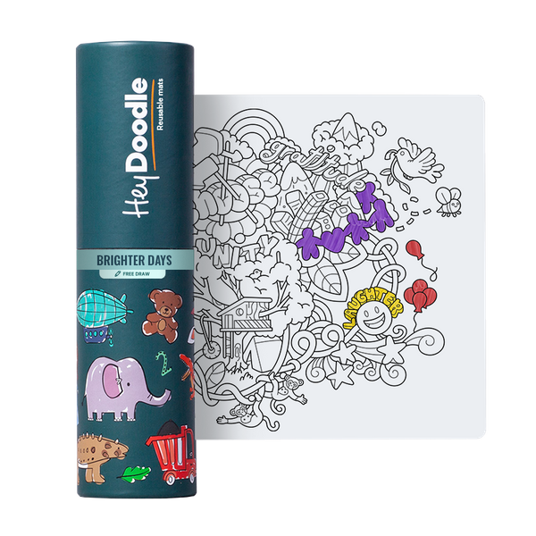 Mata Silikonowa do Kolorowania Słoneczne Bazgrołki, A4, 3+, HeyDoodle