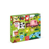 Puzzle sensoryczne 20 elementów Farma, Janod