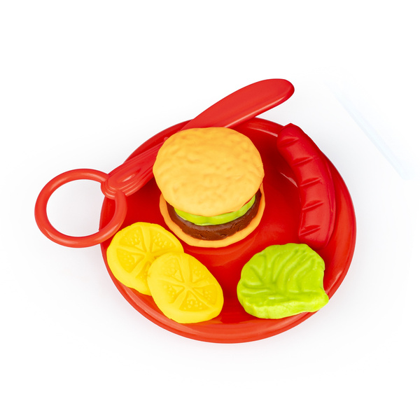 Ciastolina Burger Grill - zestaw 12 szt., dla dzieci, 3 lata+, Scentos