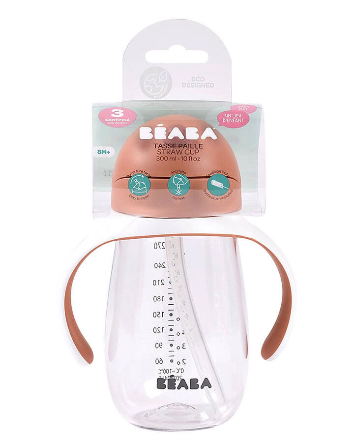 Butelka niekapek Beaba Terracotta 300 ml ze słomką