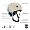 Scoot and Ride Kask dla dzieci 1-5 lat rozm. XXS-S, kolor: Ash