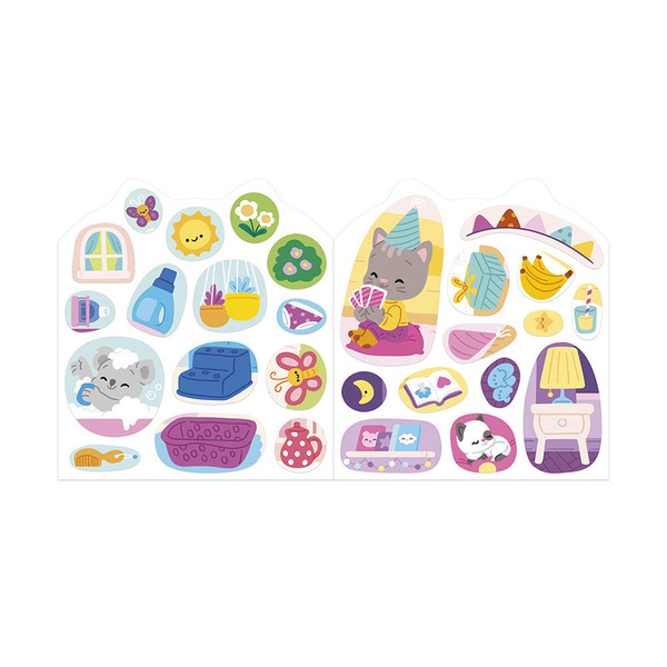 Zestaw kreatywny - książeczka z naklejkami Dom, dla dzieci, 18 m+, Janod