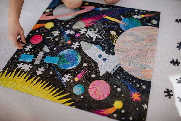 Puzzle rodzinne świecące w ciemności Kosmos 500 elementów 8+, Mudpuppy