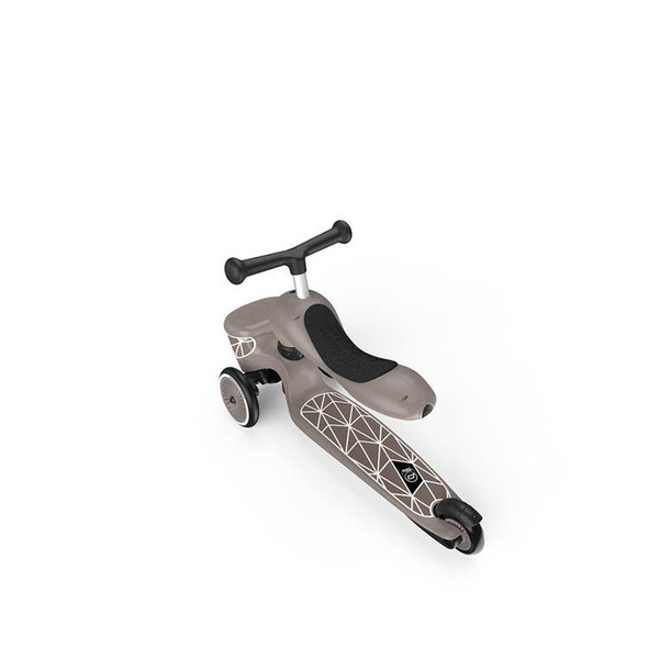 Scoot and Ride HK1 Lifestyle 2w1 jeździk i hulajnoga dla dzieci 1-5 lat, kolor: Brown Lines