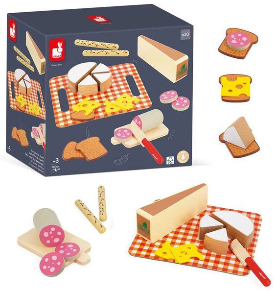 Zestaw Francuski aperitif deska serów i wędlin 3+, Janod