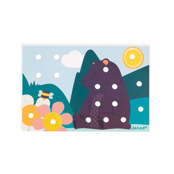 Układanka pierwsza drewniana mozaika 2+, Janod