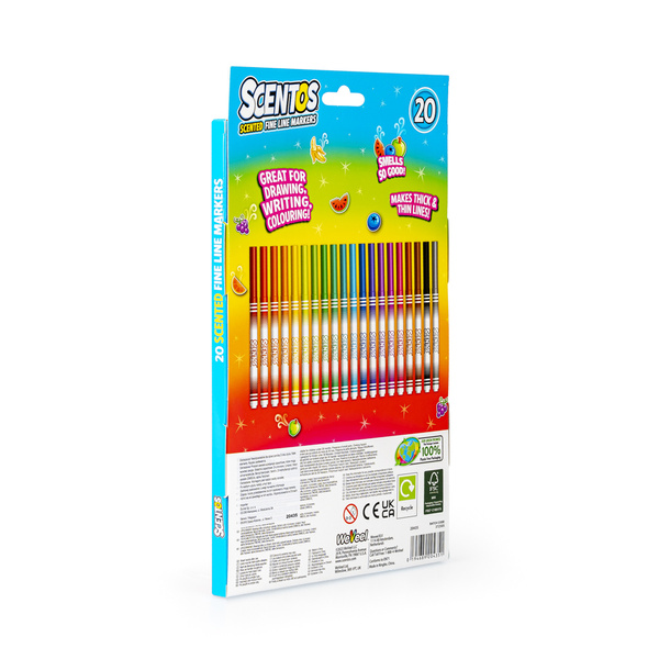 Pachnące Flamastry - kolorowe, zestaw 20 szt., dla dzieci, 3 lata+, Scentos