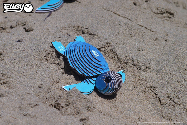 Układanka 3D Żółwik - puzzle przestrzenne zabawka kreatywna dla dzieci 6 lat+, Eugy