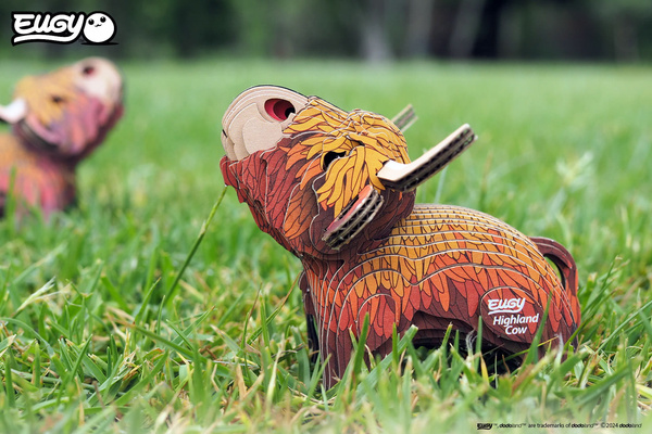 Puzzle 3D Układanka Szkocka Krowa - zestaw kreatywny dla dzieci 6lat+, Eugy