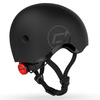 Zestaw: Scoot and Ride Kask dla dzieci 1-5 lat rozm. XXS-S, kolor: Black (czarny) + ochraniacze rozm. XXS
