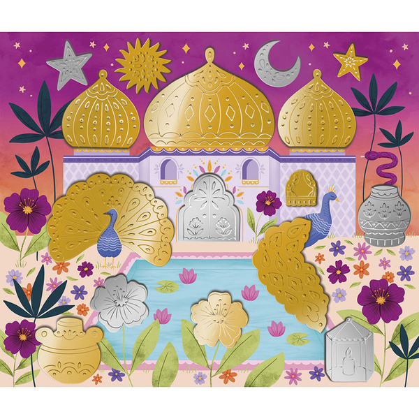 Zestaw kreatywny Metalowe naklejki do wytłaczania Bollywood dla dzieci 7 lat+, Janod