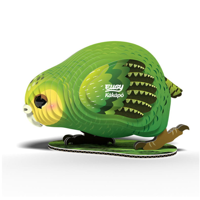 Papuga Kakapo Eugy - zielona układanka 3D