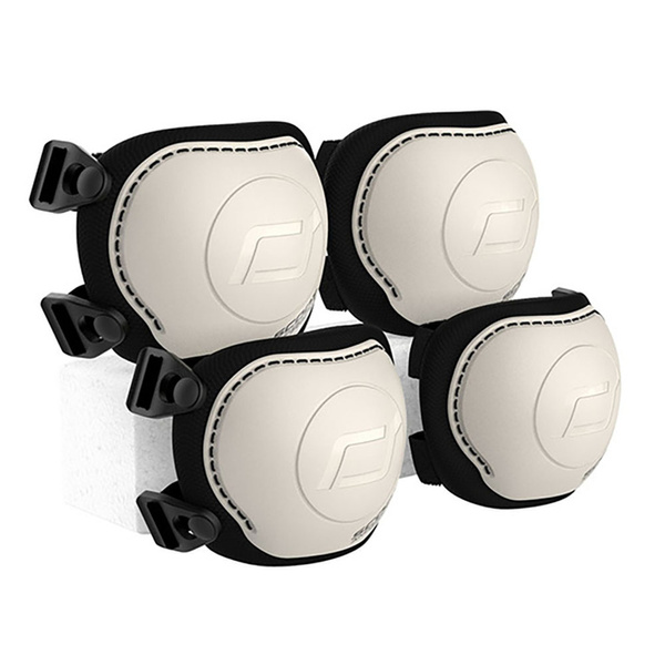 Zestaw: Scoot and Ride HK1 2w1 jeździk i hulajnoga dla dzieci 1-5 lat, kolor: Olive + ochraniacze XXS, kolor: Ash