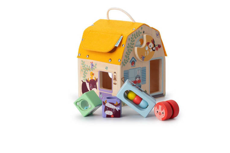 Drewniany domek dźwiękowy Farma Lilliputiens - sorter dźwiękowy 12m+