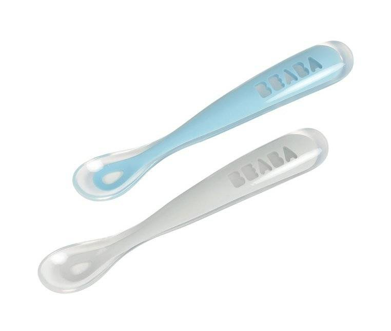 Beaba łyżeczki silikonowe Windy Blue bezpieczeństwo ergonomia