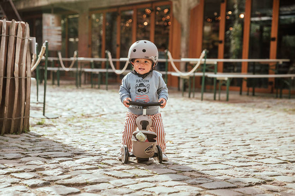 Scoot and Ride HK1 Lifestyle 2w1 jeździk i hulajnoga dla dzieci 1-5 lat, kolor: Brown Lines