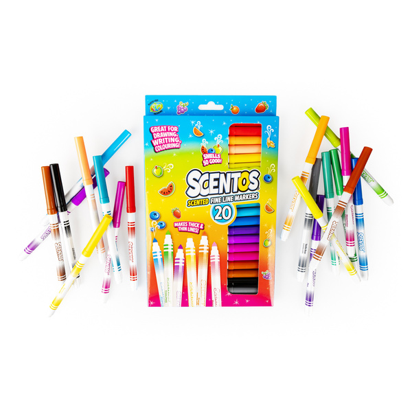 Pachnące Flamastry - kolorowe, zestaw 20 szt., dla dzieci, 3 lata+, Scentos