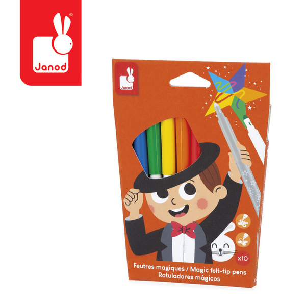Zestaw kreatywny - Magiczne flamastry zmieniające kolor, 3 lata+, Janod