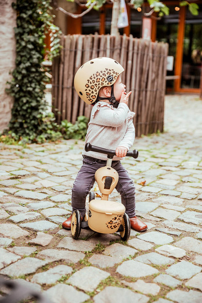 Scoot and Ride HK1 Lifestyle 2w1 jeździk i hulajnoga dla dzieci 1-5 lat, kolor: Leopard