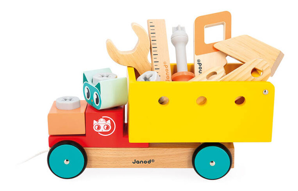 Samochód - Ciężarówka do składania do ciągnięcia Brico Kids 2 lata+, Janod