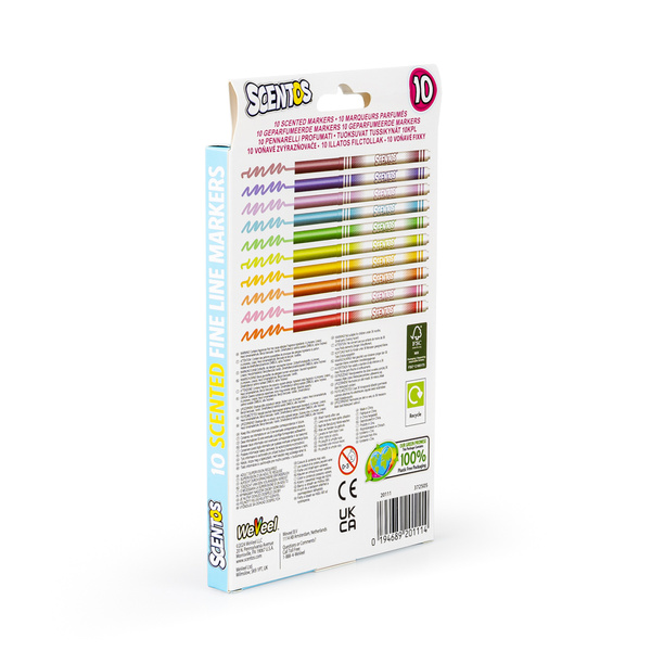 Pachnące Flamastry - Pastelowe, zestaw 10 szt., dla dzieci 3 lata+, Scentos