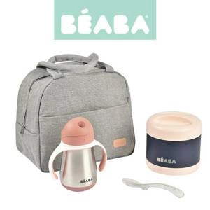 Beaba Zestaw podróżny: termos, bidon, łyżeczka Old Pink