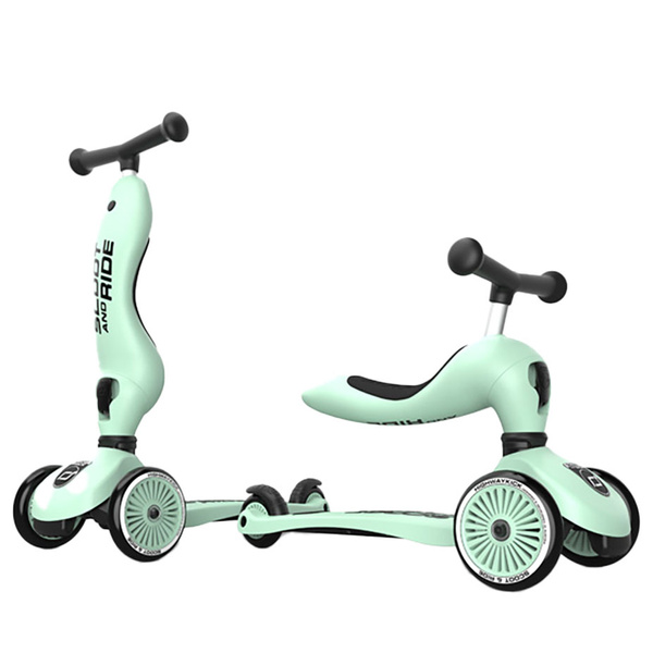 Scoot and Ride HK1 2w1 jeździk i hulajnoga dla dzieci 1-5 lat, kolor: Kiwi