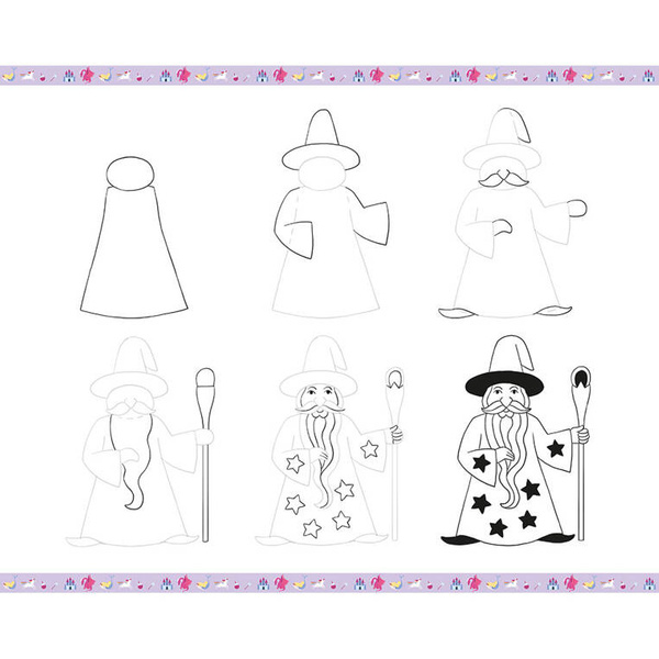 Zestaw kreatywny Rysowanie krok po kroku Fantastyczne stworzenia 7+, Janod