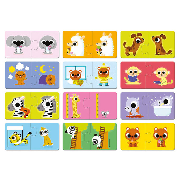 Pierwsze puzzle do pary Przeciwieństwa 24 elementy dla dzieci 2+, Janod