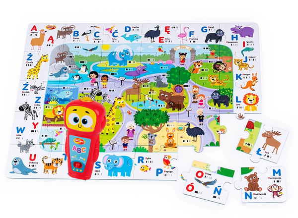 Robot Robby interaktywne puzzle ABC dla dzieci 3 lata+, Dumel Discovery