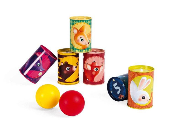 Gra Zbijanie puszek Las, 3 lata +, Janod