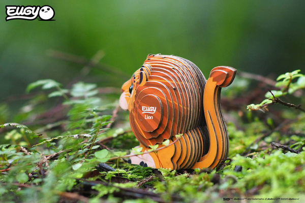 Układanka Puzzle 3D Lew - zestaw kreatywny dla dzieci 6 lat+, Eugy