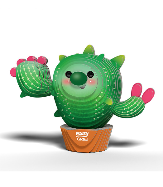 Układanka Puzzle 3D Kwitnący Kaktus - zestaw kreatywny dla dzieci 6+, Eugy