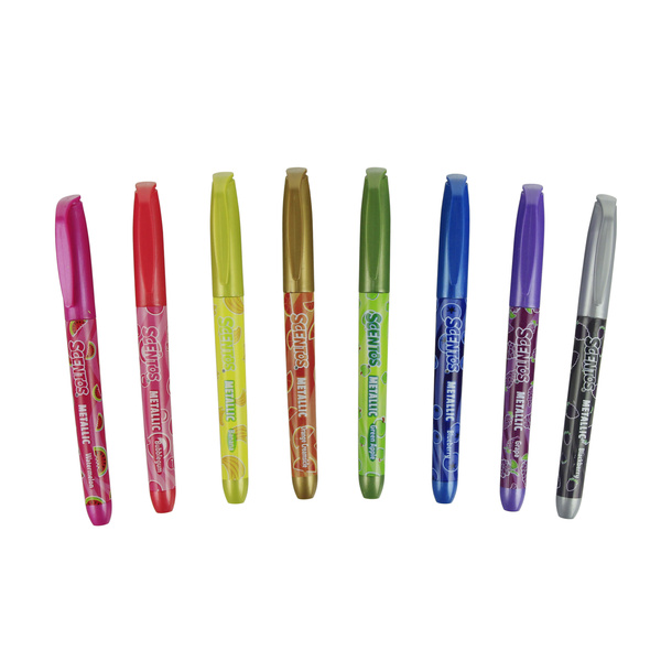 Pachnące markery - metaliczne, zestaw 8 szt., dla dzieci, 3 lata+, Scentos