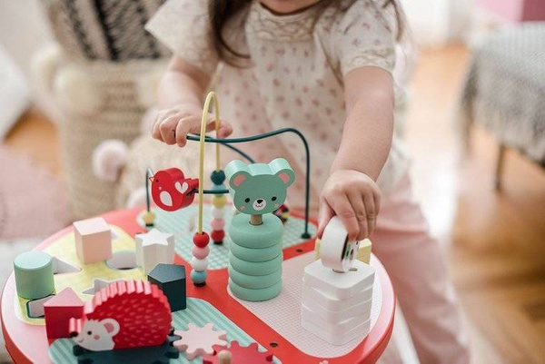 Stolik edukacyjny duży drewniany Baby Forest, Janod