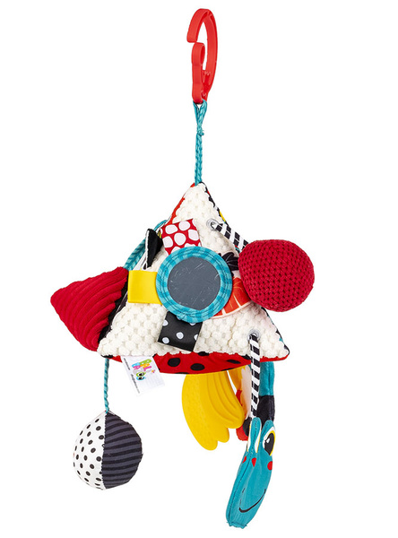 Zawieszka kontrastowa do wózka łóżeczka Piramidka Krowa, 0 m+, Balibazoo