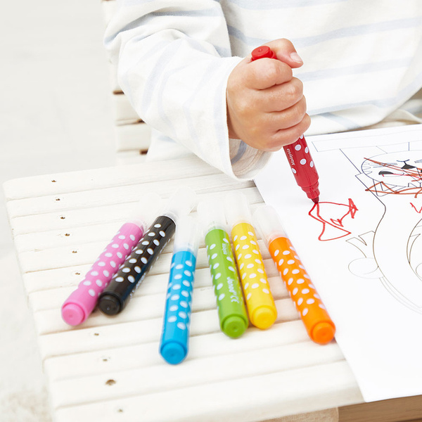 Zestaw kreatywny - Flamastry Jumbo 8 kolorów, dla dzieci, 12 m+, Janod