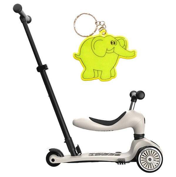 Scoot and Ride HK1 Push and Go 2w1 jeździk i hulajnoga dla dzieci 1-5 lat, kolor: Ash