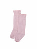 Skarpetki dziewczęce prążkowane, z koronkową falbanką