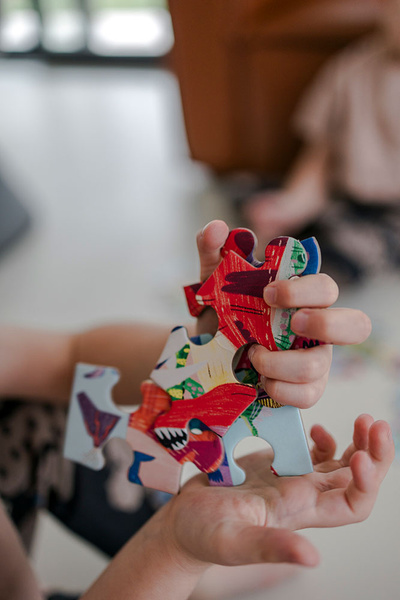 Puzzle obserwacyjne Potężne dinozaury 64 elementy, 4 lata+, Mudpuppy